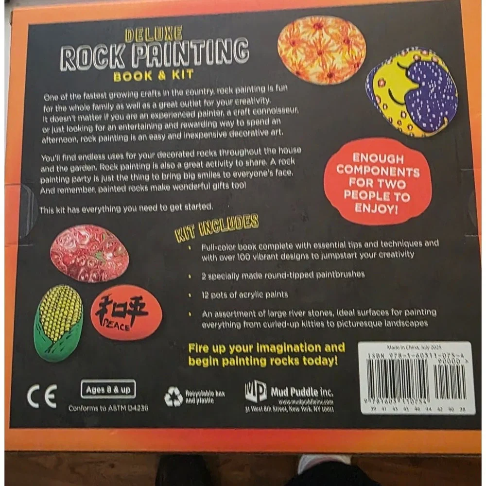 Mud Puddle Rock Painting Book and Kit Brand New Pet Rock Crafts ##
